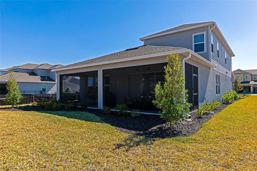 Exterior details and patio area of a home in Skye Ranch Community Group Page, Sarasota (Image 32).