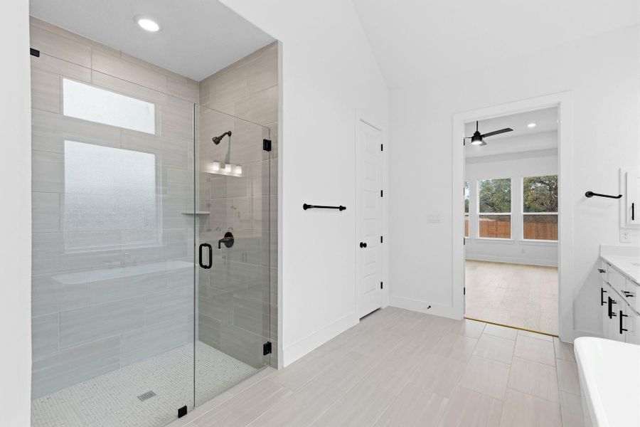 Walk-in shower in Primary Bath