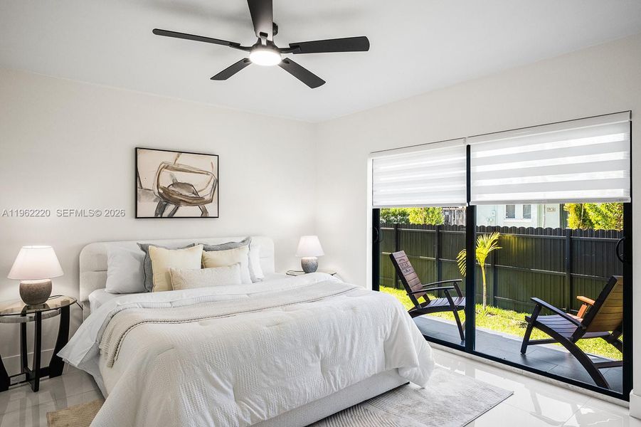 Furnished interior view inside a new home in , Miami (Image 16). Furnished interior view inside a new home in , Miami (Image 16).