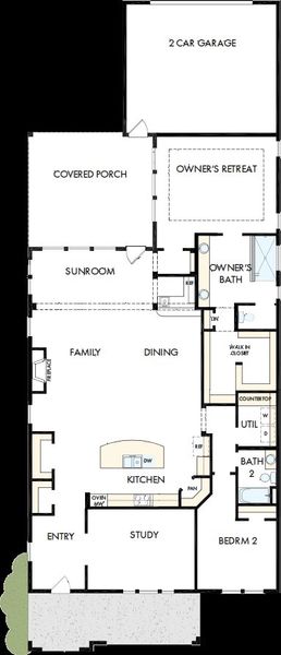 2D floor plan layout of this home in Elements at Viridian - Traditional Series, Arlington, TX (Image 2). 2D floor plan layout of this home in Elements at Viridian - Traditional Series, Arlington, TX (Image 2).