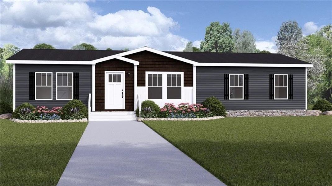Front exterior of a new home in , Royston, GA, highlighting curb appeal (Image 1). Front exterior of a new home in , Royston, GA, highlighting curb appeal (Image 1).