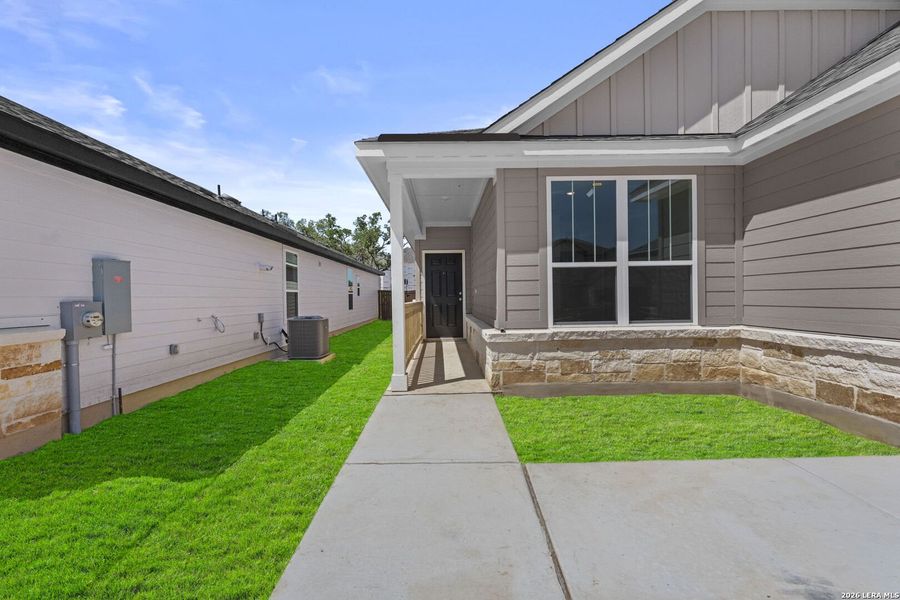 Exterior details and patio area of a home in Corley Farms, Boerne (Image 16).