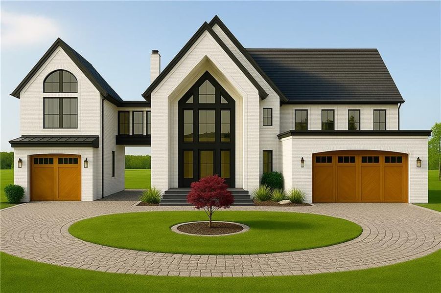 Front exterior of a new home in , Atlanta, GA, highlighting curb appeal (Image 1).