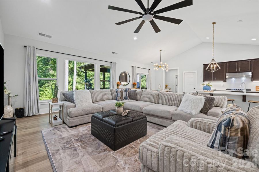 Furnished interior view inside a new home in , Clover (Image 35).