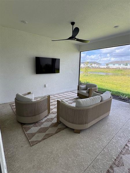 Exterior details and patio area of a home in Esplanade at Azario Lakewood Ranch, Bradenton (Image 29).