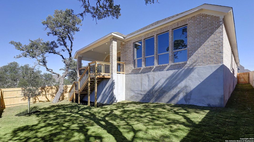 Exterior details and patio area of a home in Ranches At Creekside 55', Boerne (Image 26). Exterior details and patio area of a home in Ranches At Creekside 55', Boerne (Image 26).