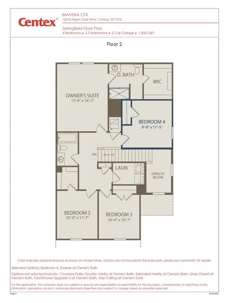2D floor plan layout of this home in Mavera, Conroe, TX (Image 2). 2D floor plan layout of this home in Mavera, Conroe, TX (Image 2).