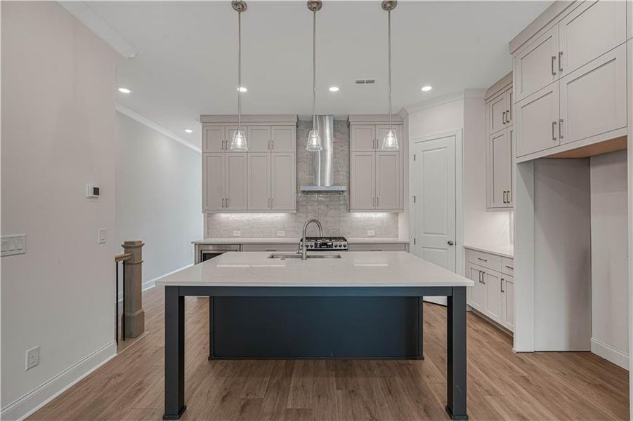 Furnished interior view inside a new home in Ward's Crossing Townhomes, Johns Creek (Image 7).