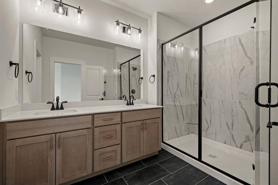 Ample room for two in this beautiful new owner's bath. Ample room for two in this beautiful new owner's bath.