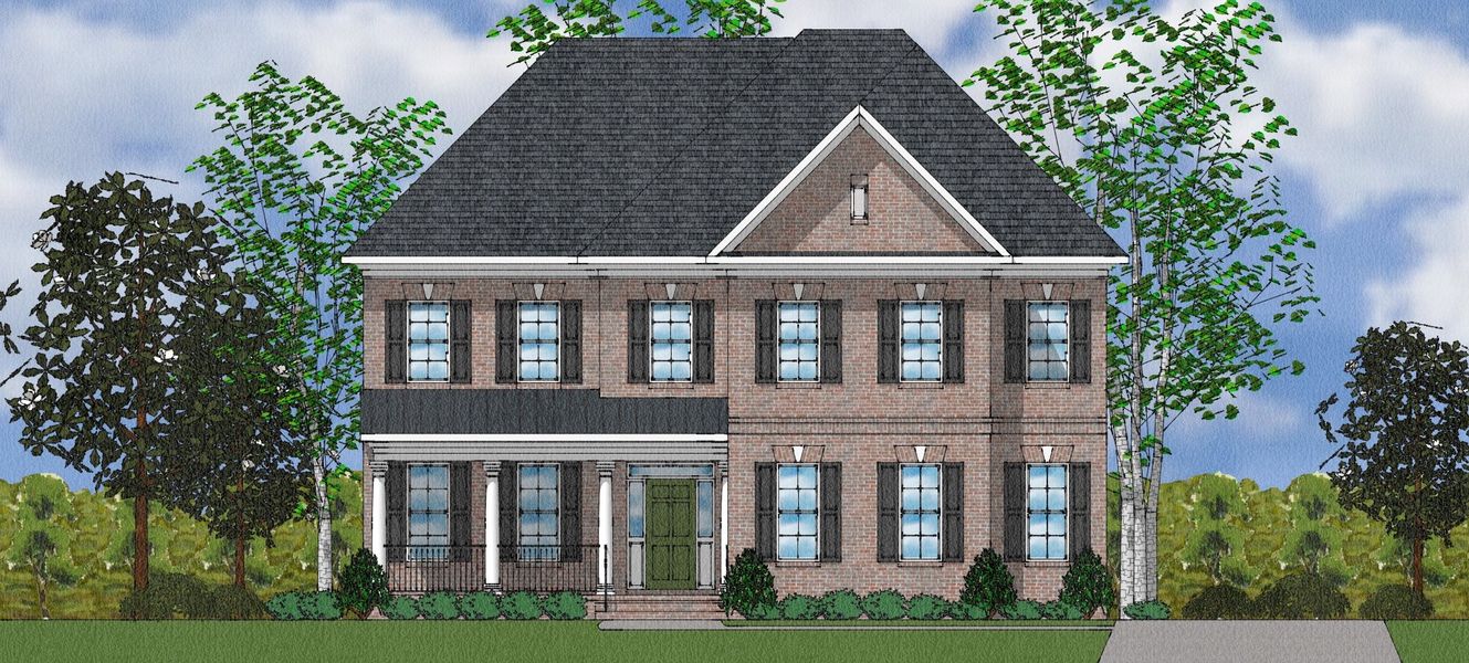Representative exterior photo of a completed home built from the Cushing II - Elite Collection by Mungo Homes in Suter Estates, Easley, SC (Image 39).