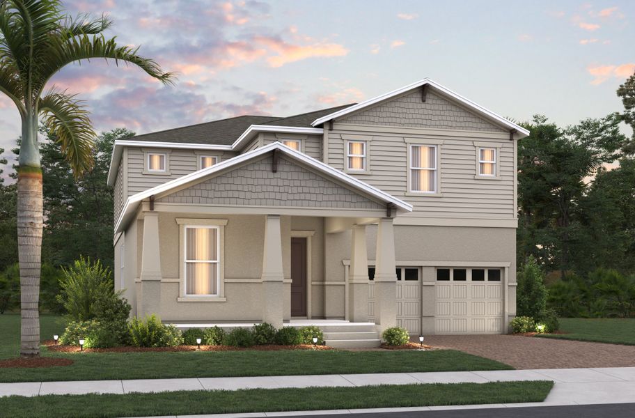 Representative exterior photo of a completed home built from the Luciana by Beazer Homes in Vintner Reserve, Clermont, FL (Image 2).