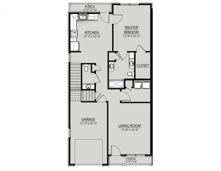 2D floor plan layout of this home in Saddlebrook, Murfreesboro, TN (Image 2). 2D floor plan layout of this home in Saddlebrook, Murfreesboro, TN (Image 2).