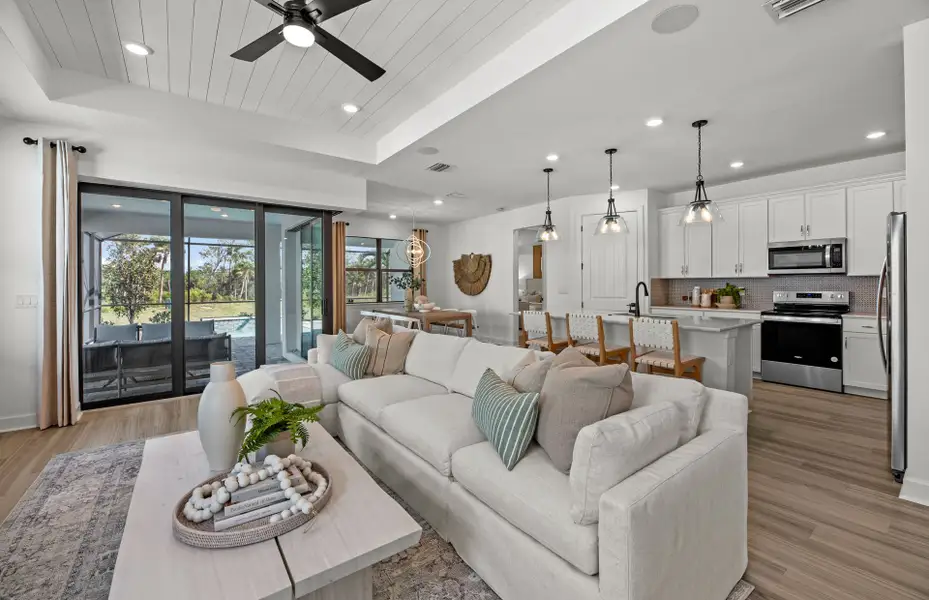 Furnished interior view inside a new home in Lakespur Wellen Park, Venice (Image 11).
