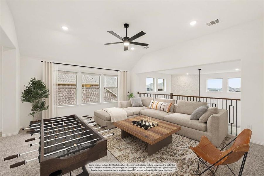 Furnished interior view inside a new home in Villages of Hurricane Creek, Anna (Image 16).