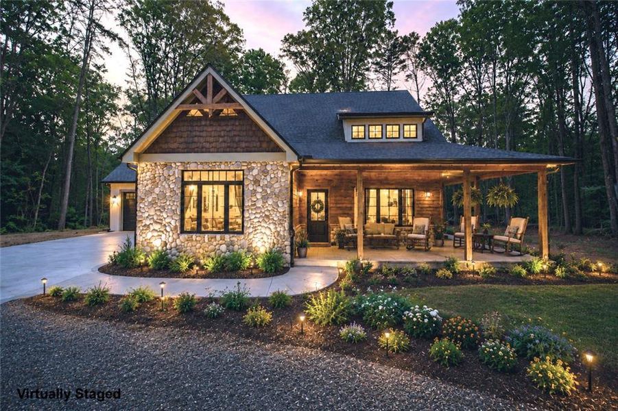 Front exterior of a new home in , Dawsonville, GA, highlighting curb appeal (Image 29).