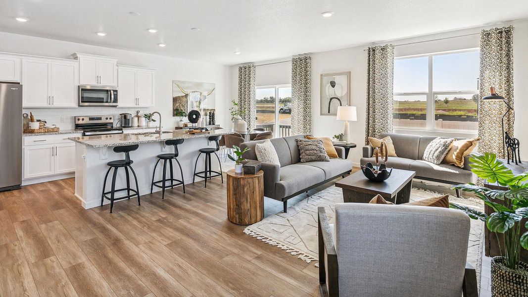 Furnished interior view inside a new home in The Ridge at Lorson Ranch, Colorado Springs (Image 4).