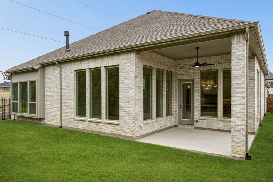 Exterior details and patio area of a home in The Parks at Wilson Creek, Celina (Image 25). Exterior details and patio area of a home in The Parks at Wilson Creek, Celina (Image 25).