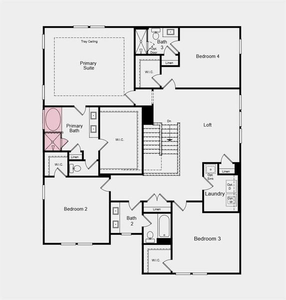 2D floor plan layout of this home in Bailey Fence, Dacula, GA (Image 6).