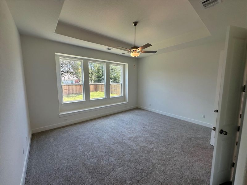 Primary Bedroom with tray ceiling