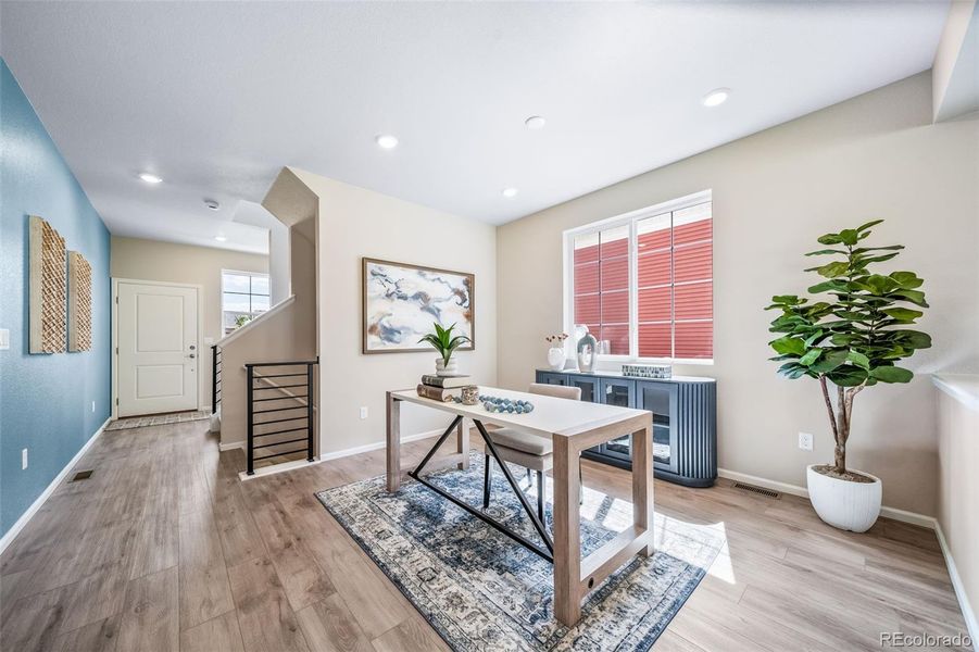 Furnished interior view inside a new home in Thompson River Ranch, Johnstown (Image 22).