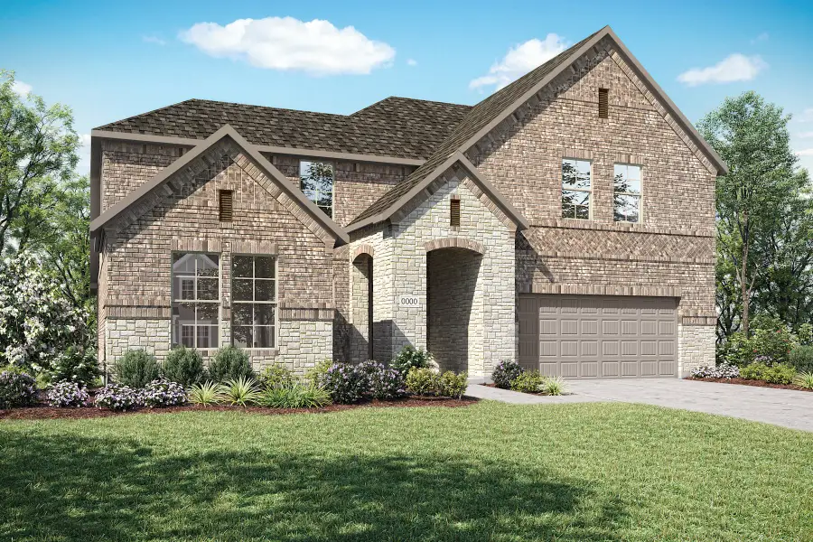 Representative exterior photo of a completed home built from the Dylan by Tri Pointe Homes in Painted Tree, McKinney, TX (Image 21).