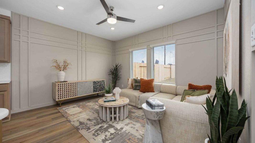 Furnished interior view inside a new home in Grand West, Houston (Image 4).