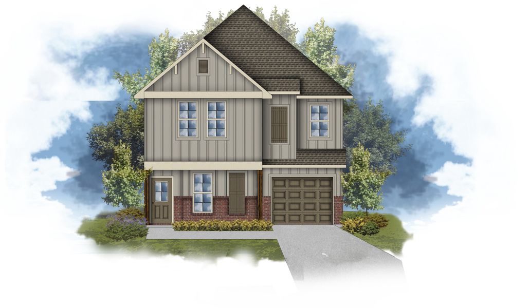 Architectural rendering of home exteriors planned for Hickory Cove in Burns, TN (Image 10).