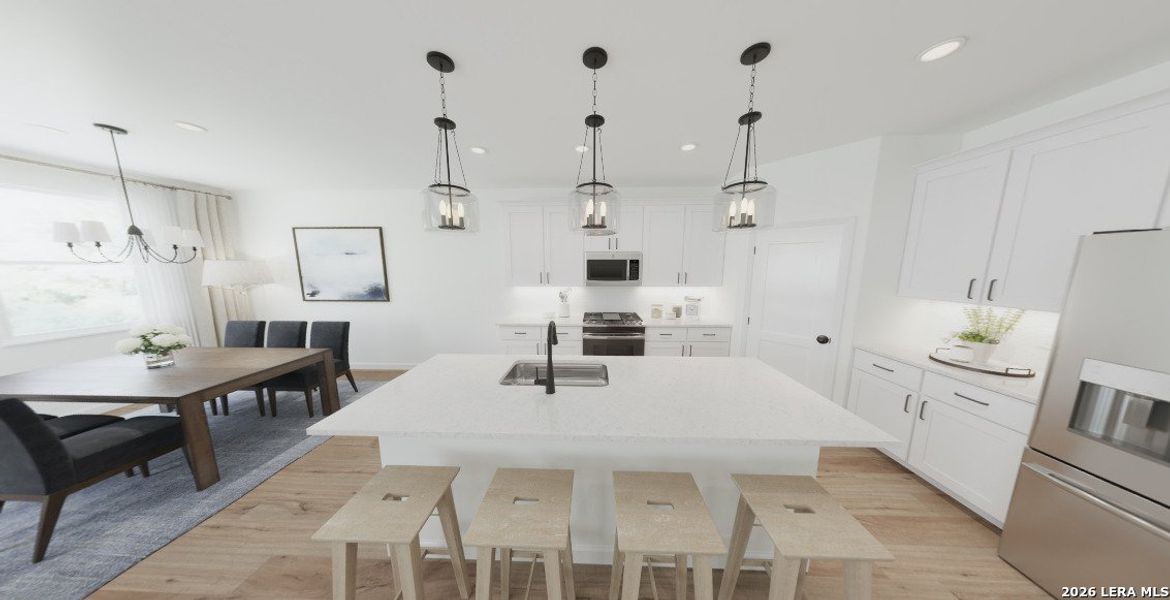 Furnished interior view inside a new home in The Wilder, Adkins (Image 10).