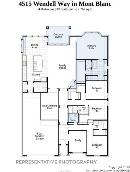 2D floor plan layout of this home in Mont Blanc, Schertz, TX (Image 4). 2D floor plan layout of this home in Mont Blanc, Schertz, TX (Image 4).