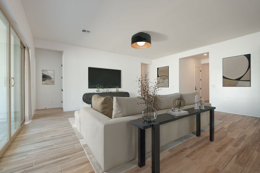 Furnished interior view inside a new home in Terraza, San Tan Valley (Image 7). Furnished interior view inside a new home in Terraza, San Tan Valley (Image 7).