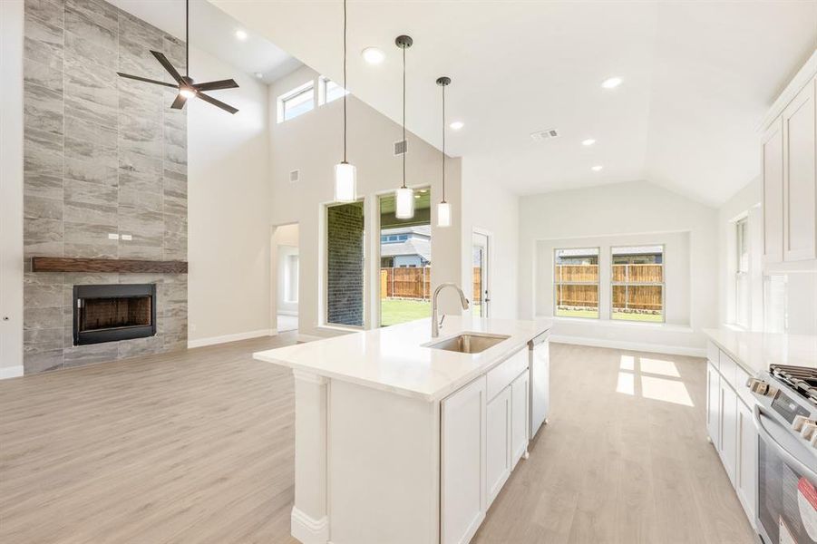 Furnished interior view inside a new home in Woodstone, Providence Village (Image 9). Furnished interior view inside a new home in Woodstone, Providence Village (Image 9).
