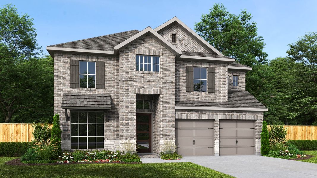 Representative exterior photo of a completed home built from the 2668V by Perry Homes in The Parklands, Santa Clara, TX (Image 3).