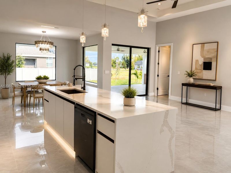 Furnished interior view inside a new home in , Cape Coral (Image 7).