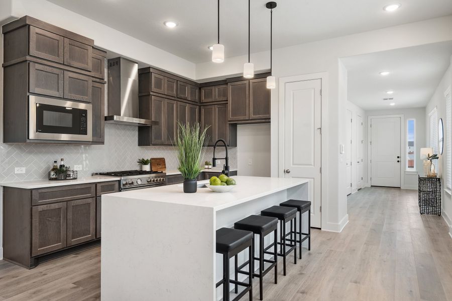 Furnished interior view inside a new home in Foxfield, Austin (Image 17). Furnished interior view inside a new home in Foxfield, Austin (Image 17).