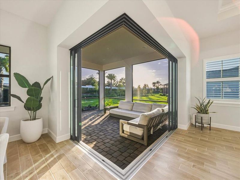 Exterior details and patio area of a home in Talon Preserve on Palmer Ranch, Nokomis (Image 3).
