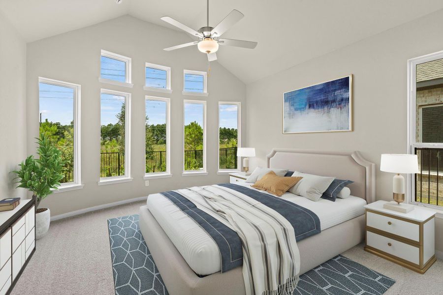 Furnished interior view inside a new home in Bridgeland, Cypress (Image 13).