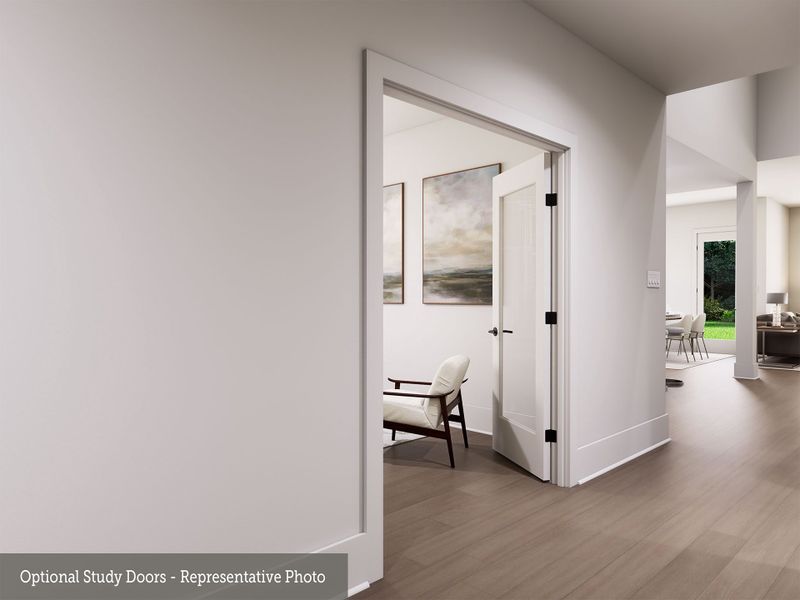 Furnished interior view inside a new home in Beacon Point at Lago Mar - Retreat Collection, Texas City (Image 7).