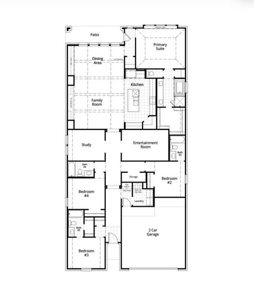2D floor plan layout for the Surrey by Highland Homes in Ridgeline, McKinney, TX (Image 5). 2D floor plan layout for the Surrey by Highland Homes in Ridgeline, McKinney, TX (Image 5).