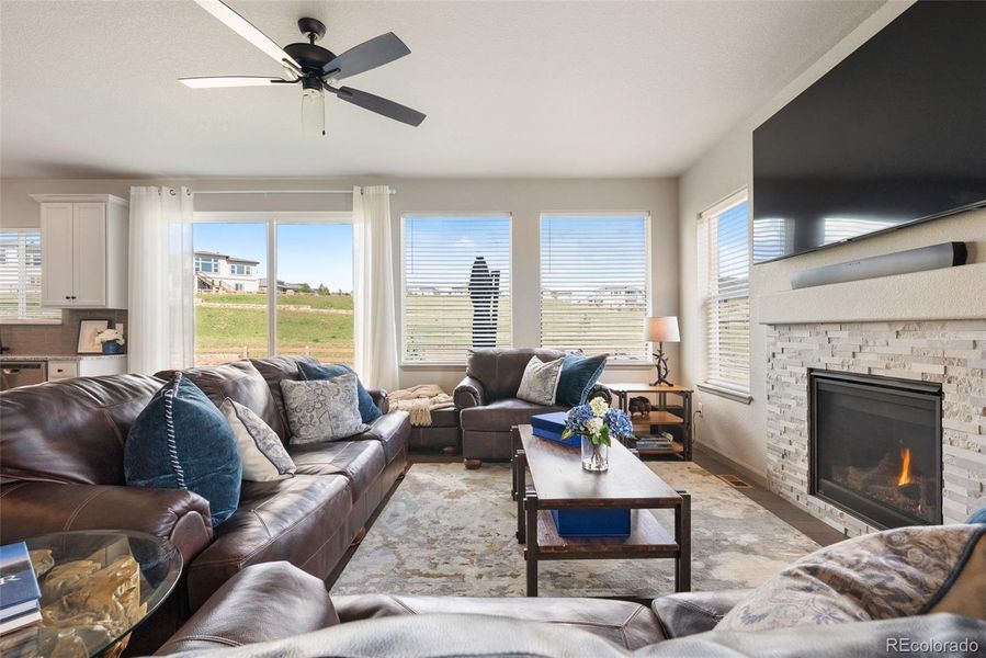 Abundant light -- and such an open feeling, with no neighbors to the side and back.