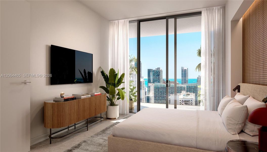 Furnished interior view inside a new home in , Miami (Image 8).