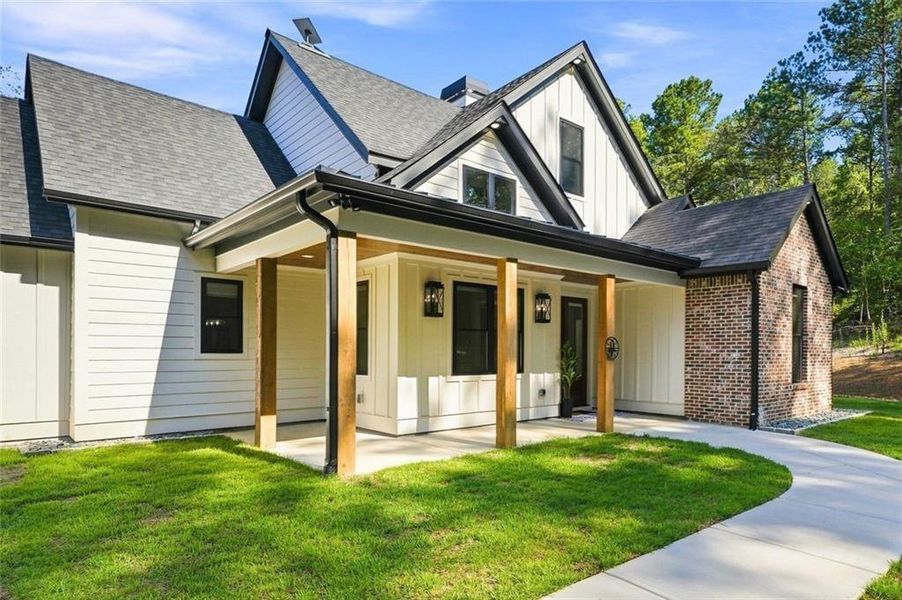 Exterior details and patio area of a home in , Canton (Image 29).