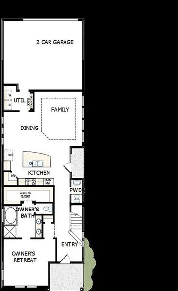 2D floor plan layout of this home in Talia – Cottage Series, Mesquite, TX (Image 2). 2D floor plan layout of this home in Talia – Cottage Series, Mesquite, TX (Image 2).