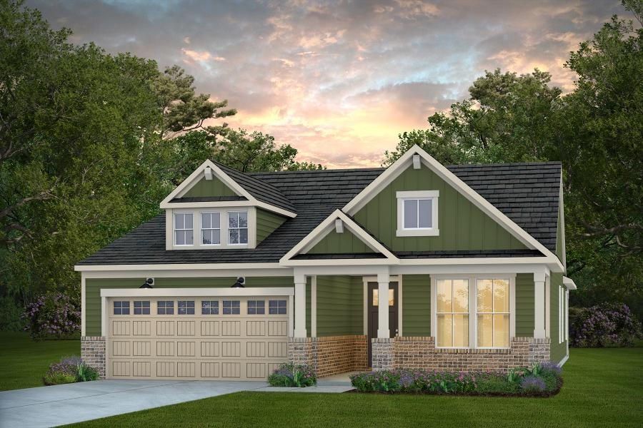 Representative exterior photo of a completed home built from the Mystique by Del Webb in Del Webb Carolina Ridge, Midland, NC (Image 21).