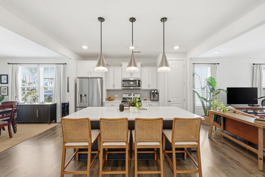 Furnished interior view inside a new home in Homecoming, Ravenel (Image 6). Furnished interior view inside a new home in Homecoming, Ravenel (Image 6).