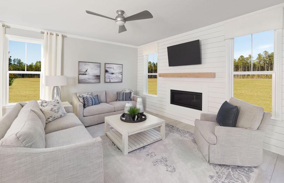 Representative furnished interior of a home built from the Marigold by Pulte Homes in Long Savanna, Charleston (Image 8).