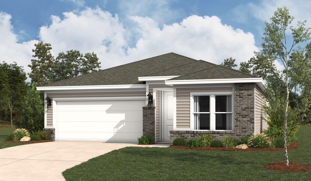 Representative exterior photo of a completed home built from the Artesia by Hakes Brothers in Hunters Ranch, San Antonio, TX (Image 2). Representative exterior photo of a completed home built from the Artesia by Hakes Brothers in Hunters Ranch, San Antonio, TX (Image 2).