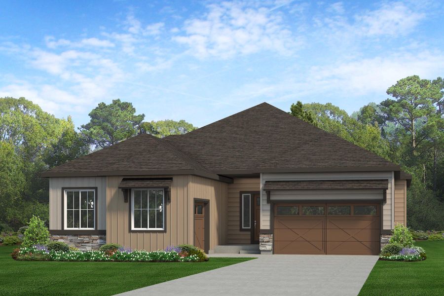 Representative exterior photo of a completed home built from the Jefferson by Risewell Homes in Cherry Meadows, Brighton, CO (Image 8).