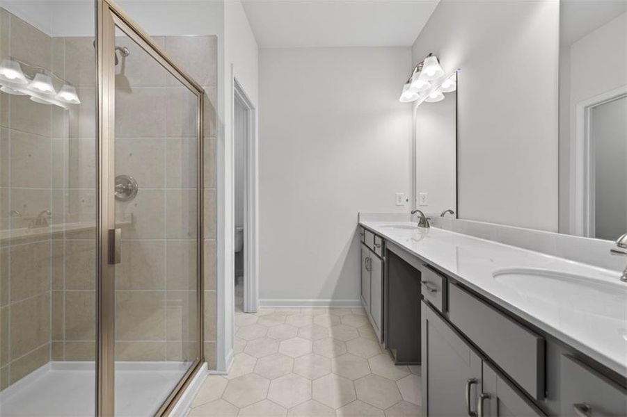 Furnished interior view inside a new home in Jameson Towns, Villa Rica (Image 15).