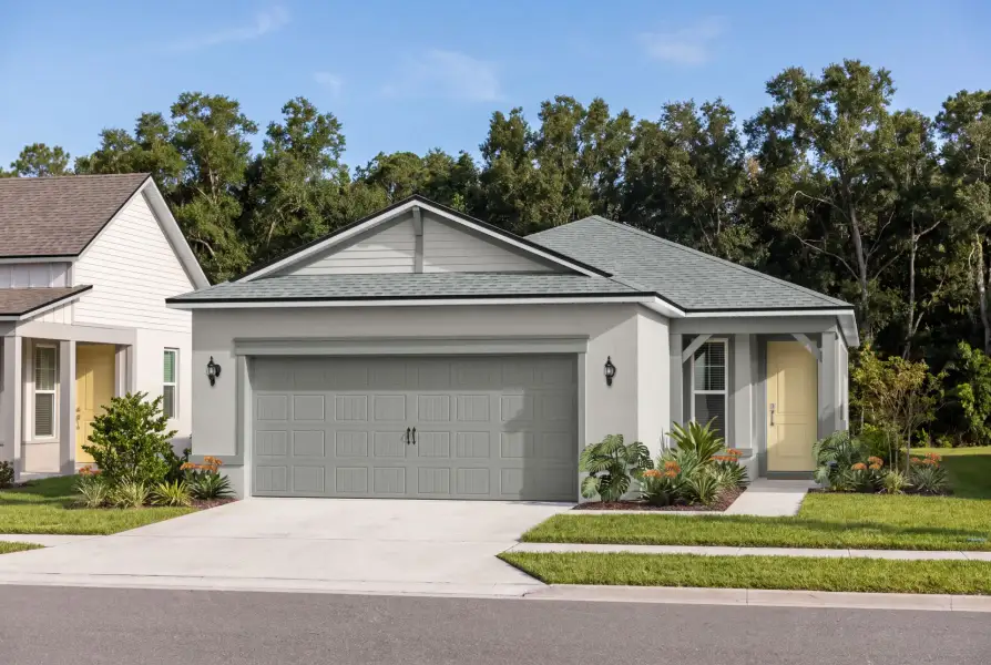 Representative exterior photo of a completed home built from the Flagstone by Del Webb in Del Webb Flagler Beach, Palm Coast, FL (Image 18). Representative exterior photo of a completed home built from the Flagstone by Del Webb in Del Webb Flagler Beach, Palm Coast, FL (Image 18).