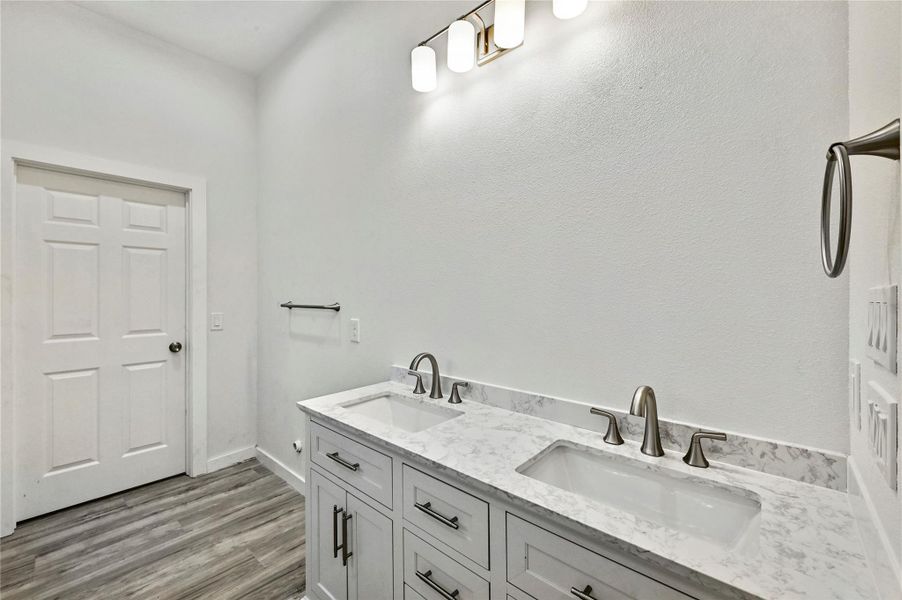 Bathroom with double vanity